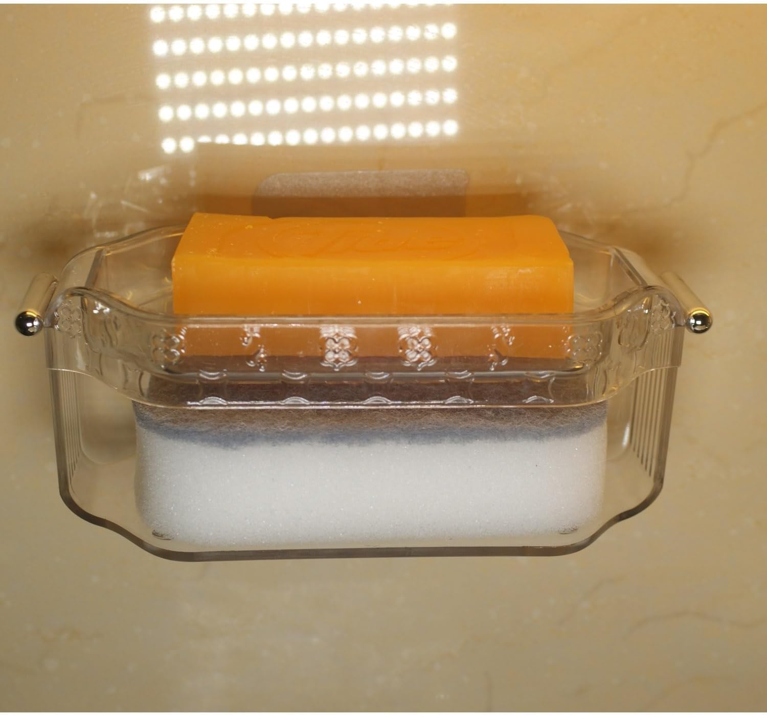 Wthree 2 pcs Punch-Free Soap Dish for Bathroom