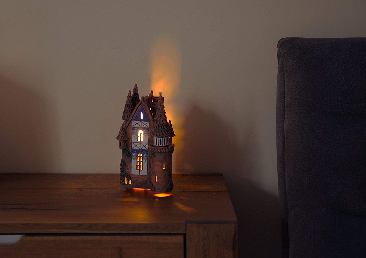 Midene Ceramic Tealight Candle Holder - Miniature Fairy Castle
