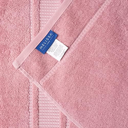 Melissa Linen 2 Piece Pink Turkish Cotton Bath Towel Set