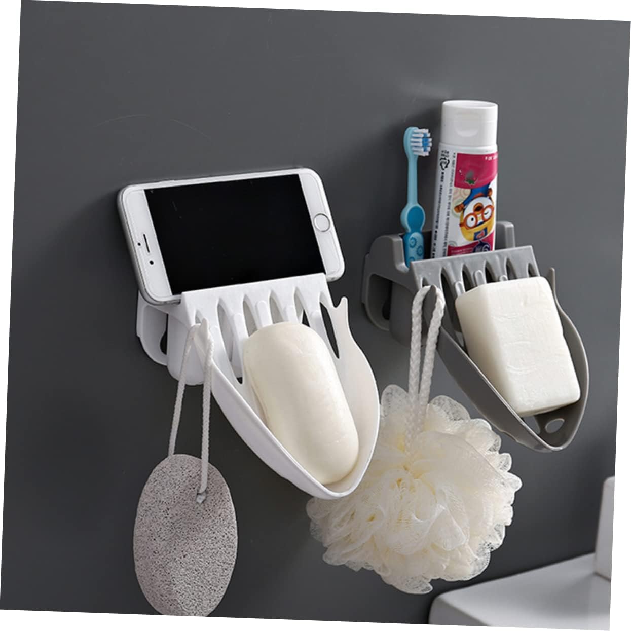 WOONEKY Bathroom Soap Dish Holder with Drain