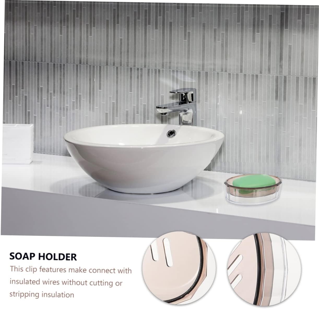 Mobestech 1Pc Creative Soap Draining Dish with Style for Bathroom Storage