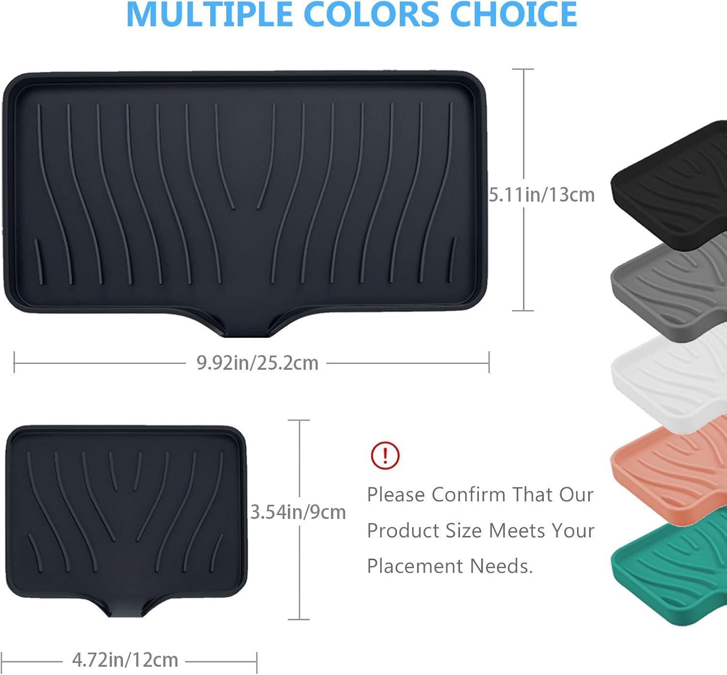 KIACFFH Silicone Soap Holder for Kitchen Sink and Bathroom