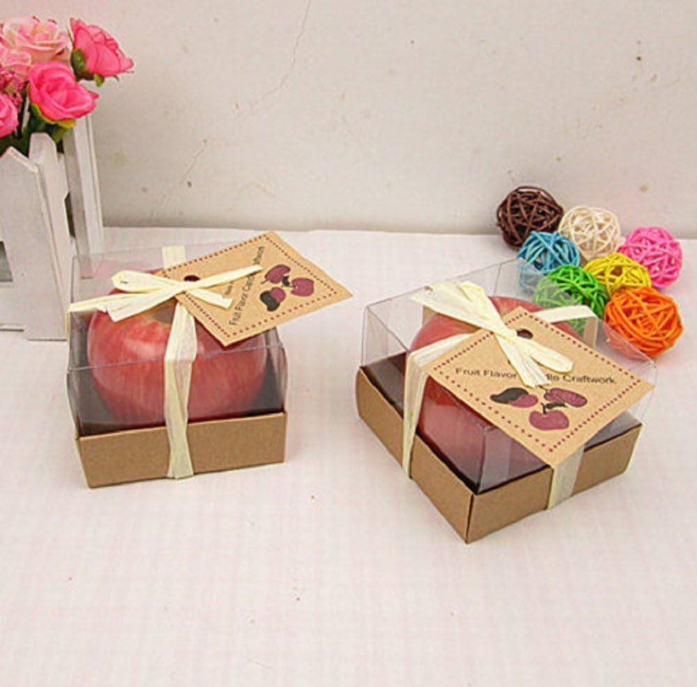 LRRH Red Apple Shaped Fragrant Candle 2PCS