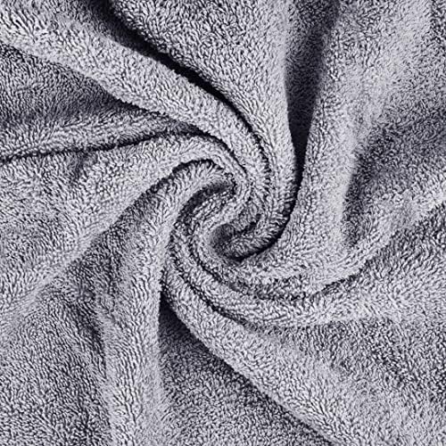 CASA COPENHAGEN Solitaire Grey Violet Bath Towel Set of 2