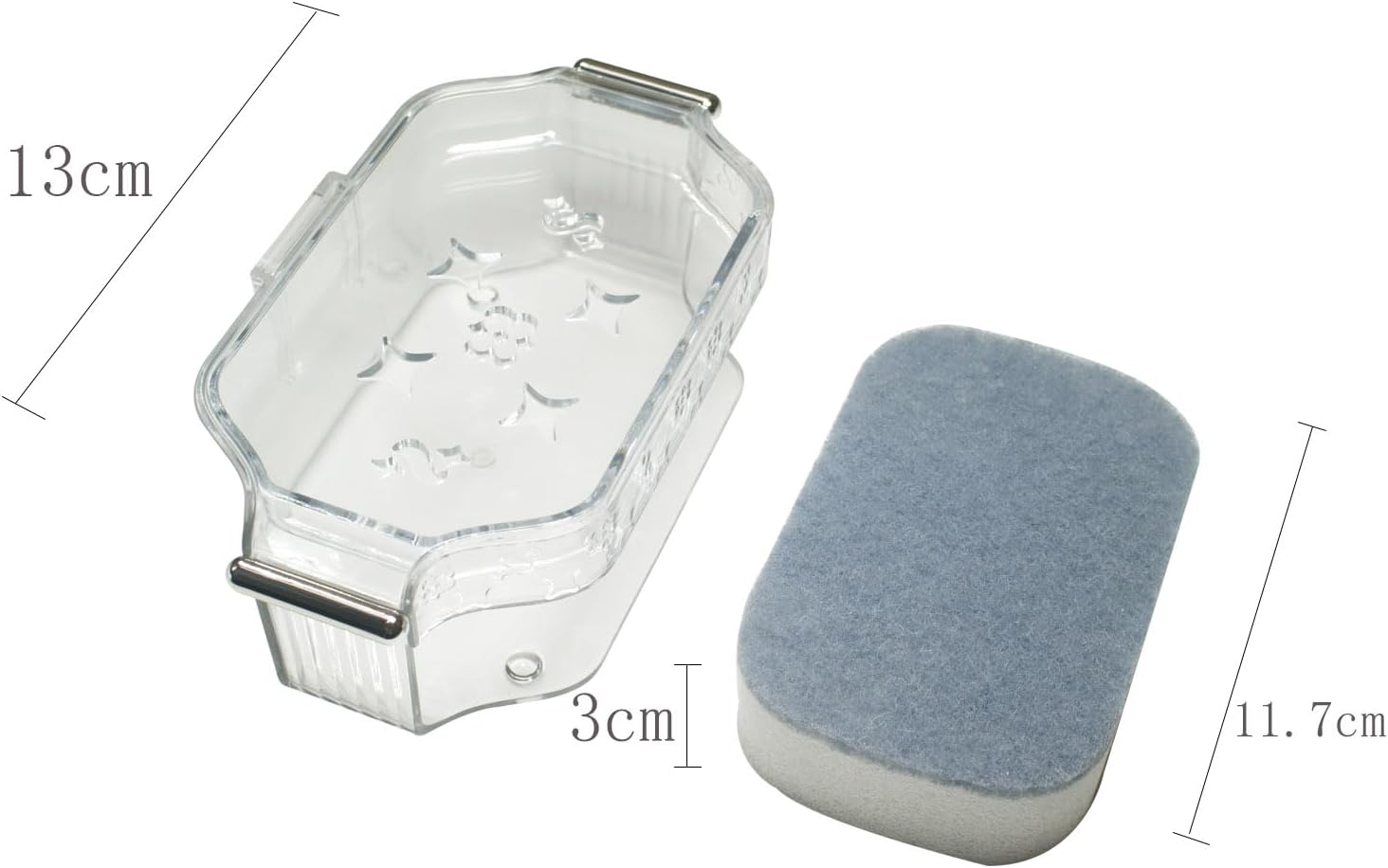 Wthree 2 pcs Punch-Free Soap Dish for Bathroom