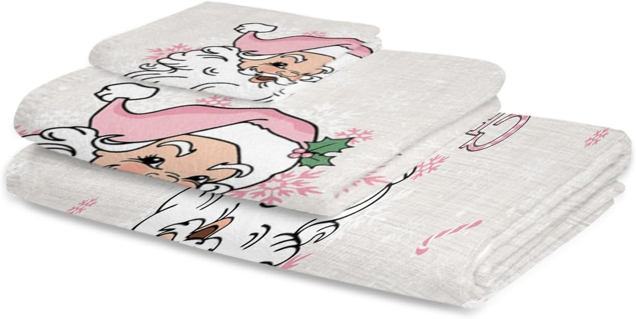 Smile Sunflower Christmas Bath Towels Set of 3