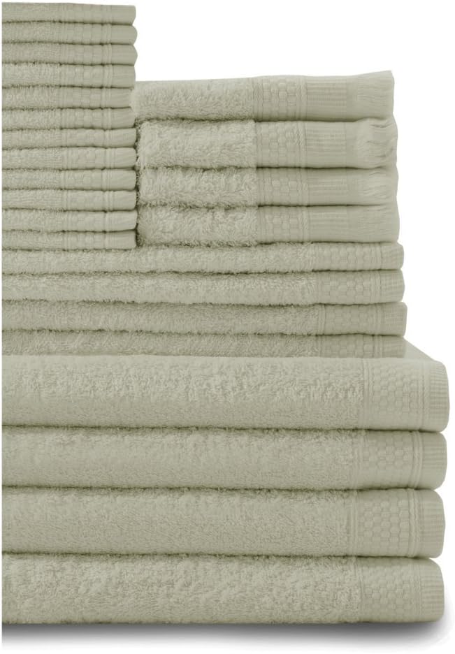 Baltic Linen 24-Piece Towel Set Thyme Green