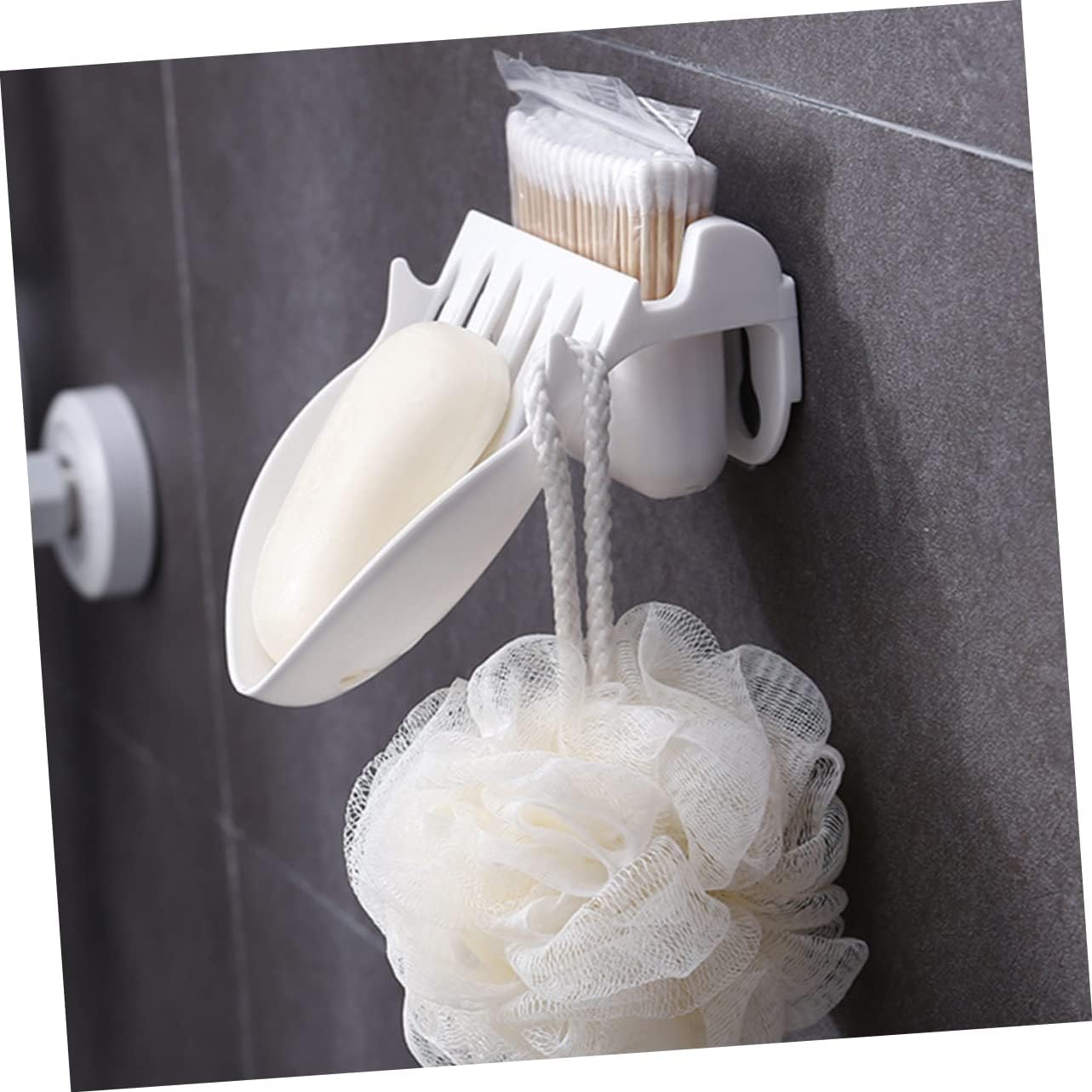 WOONEKY Bathroom Soap Dish Holder with Drain