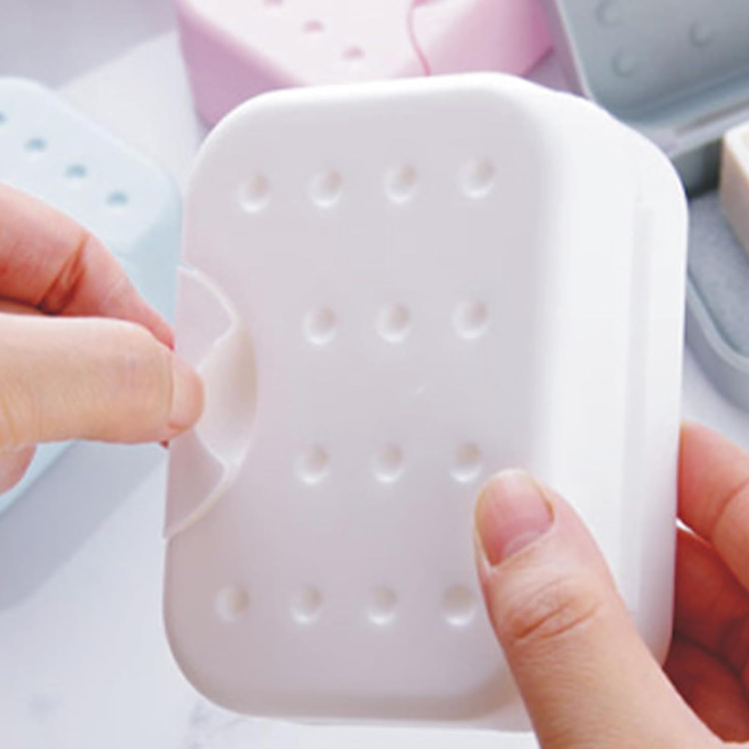 Leakproof Soap Holder with Lid for Bathroom Shower Travel