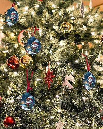 ZFUNCING 6PCS Acrylic Holiday Ornament Set