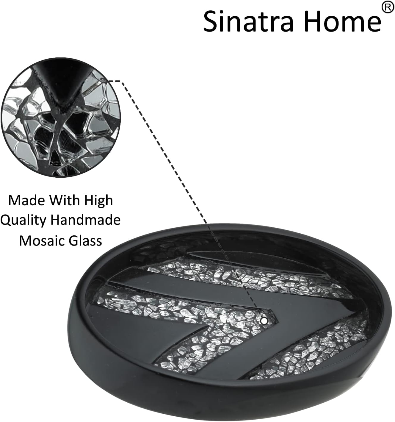 Popular Bath Sinatra Modern Soap Dish - Black