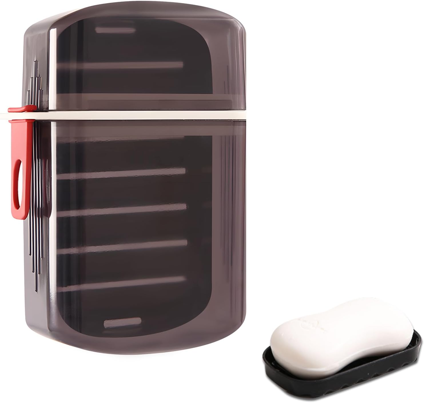 Travel Soap Holder with Leak Proof Lid and Drainage Tray