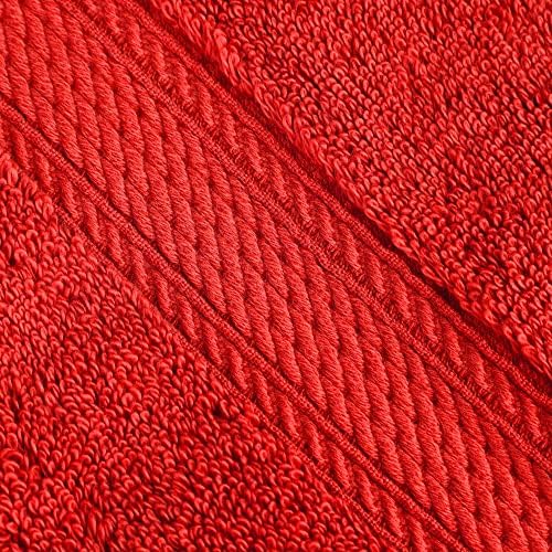 Superior Egyptian Cotton 3-Piece Towel Set in Red