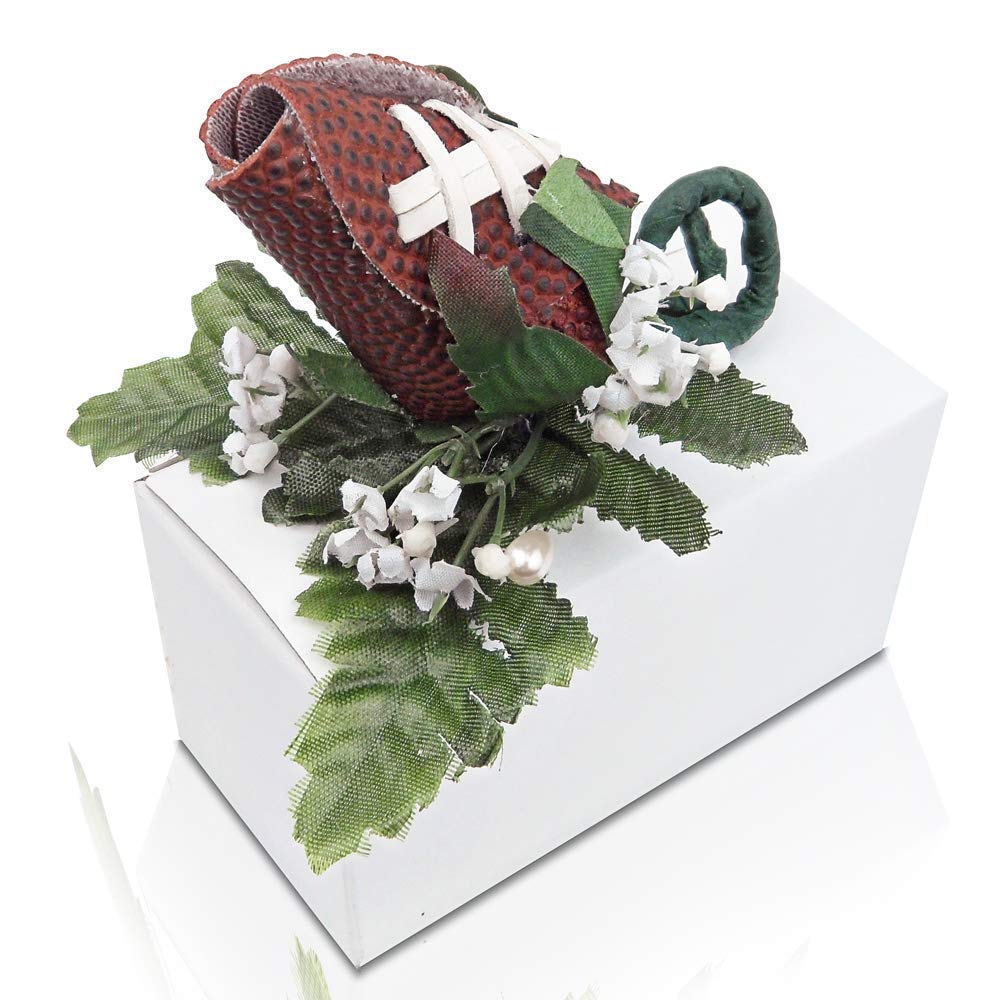 SportsRoses Football Rose Boutonniere - Handmade Gift