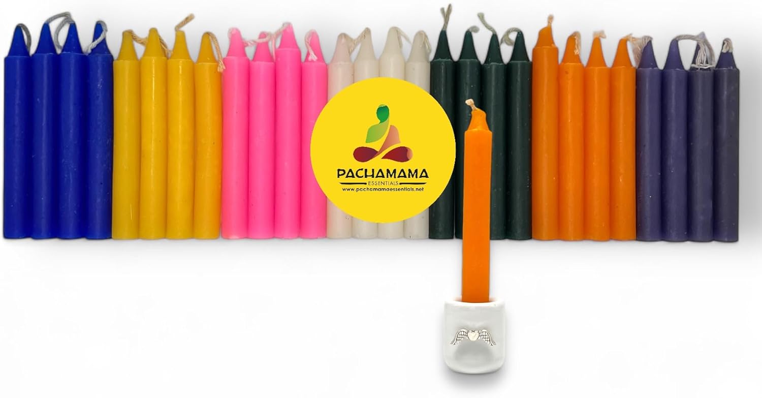 28 Day Chime Candle Set with Ceramic Holder