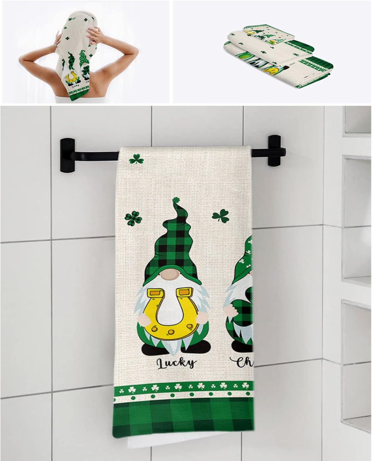 Anzona St Patricks Day 3-Piece Bath Towel Set 1