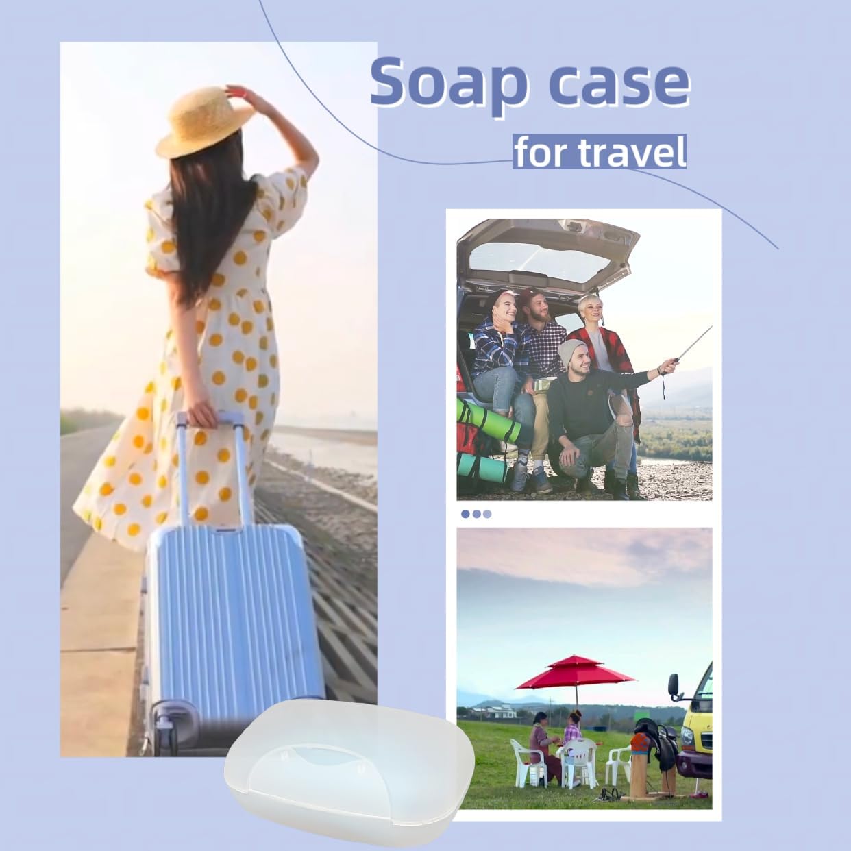 Vonpri Travel Soap Case Bar Holder for Shower Gym Camping