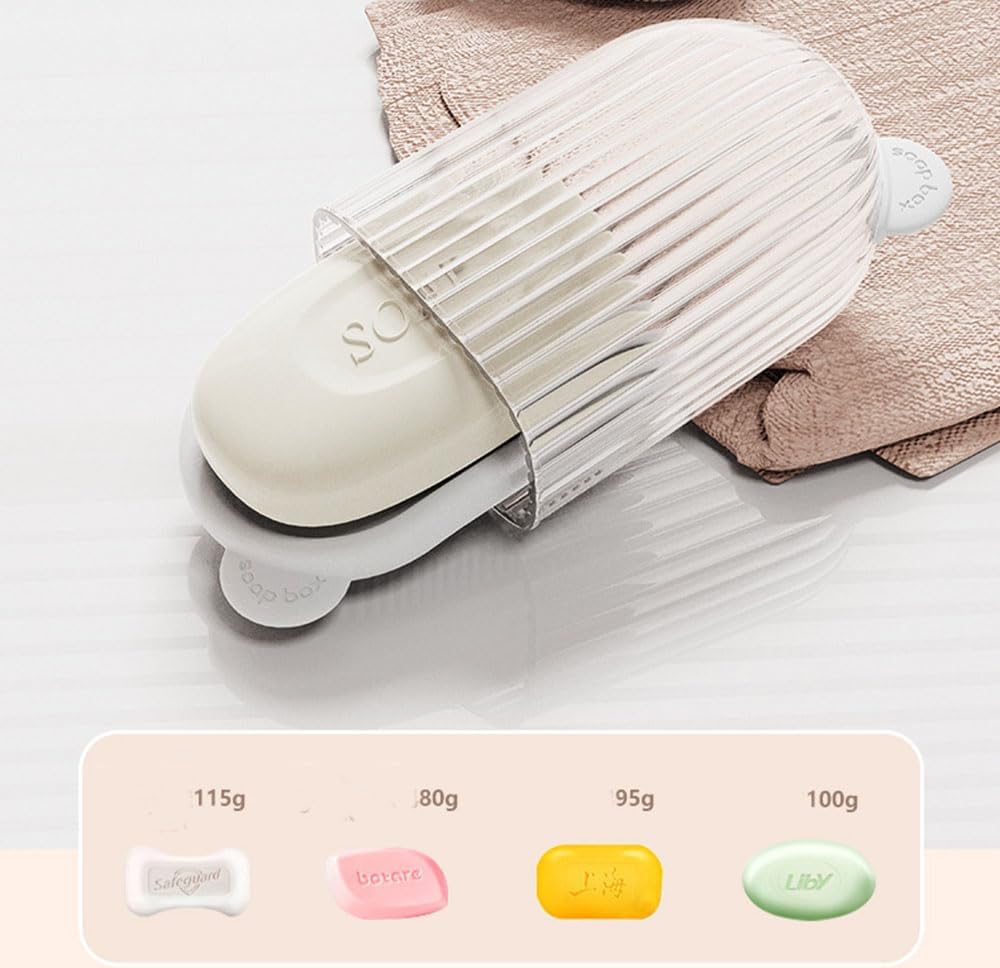 Optisake Travel Soap Case with 2 in 1 Drainage and Brush