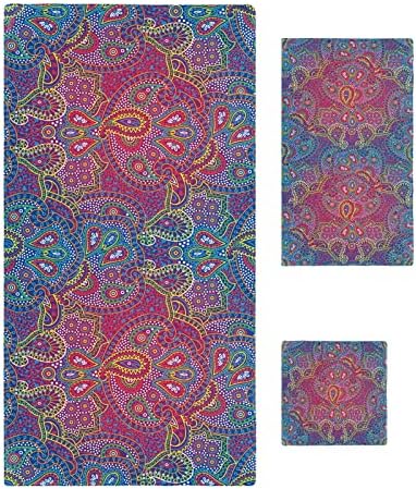 Shine-Home India Paisley Towel Set for Hotel Quality