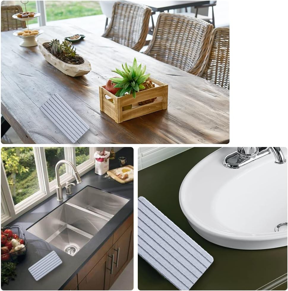 Jcassan Diatomaceous Earth Soap Dish with Anti-Slip Design