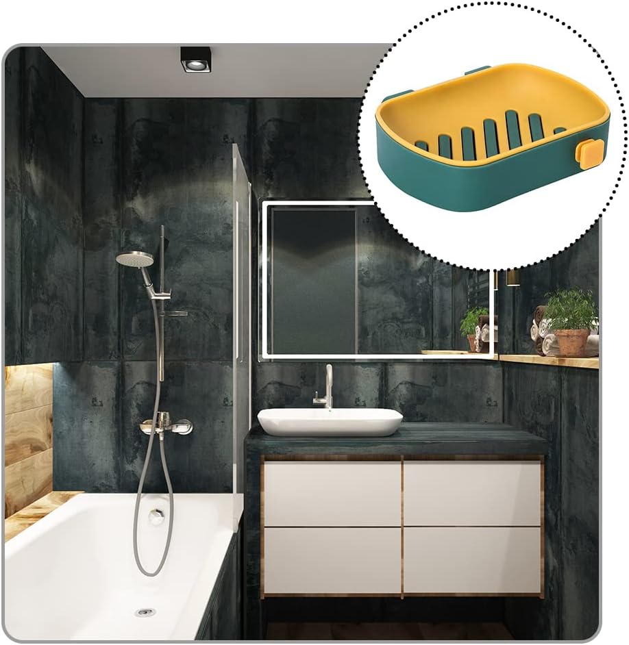 Self Adhesive Soap Dish Holder for Bathroom and Kitchen