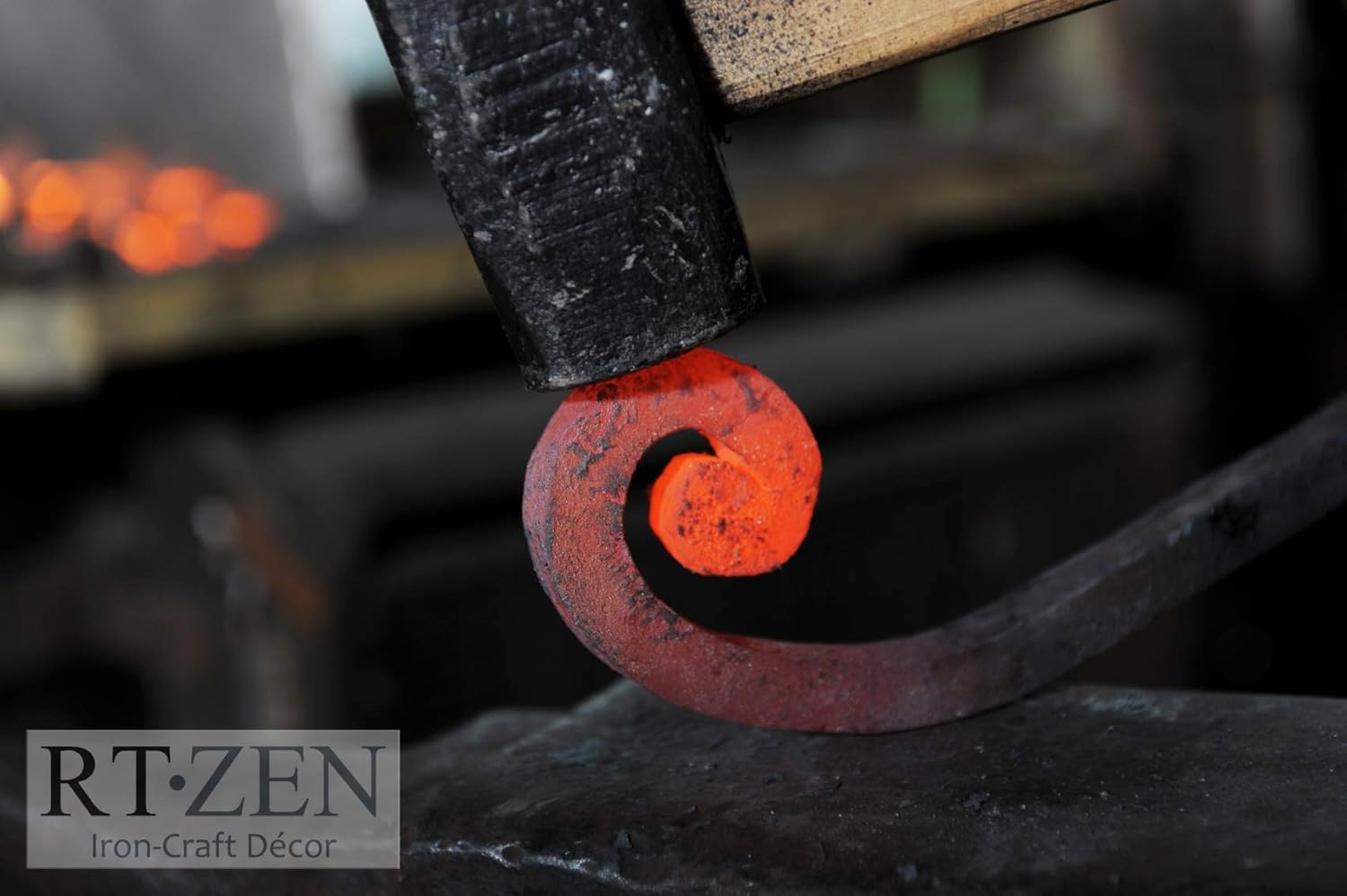 RTZEN Antique Bell Candle Snuffer - Handcrafted Wrought Iron Candlesnuffer with Long Handle