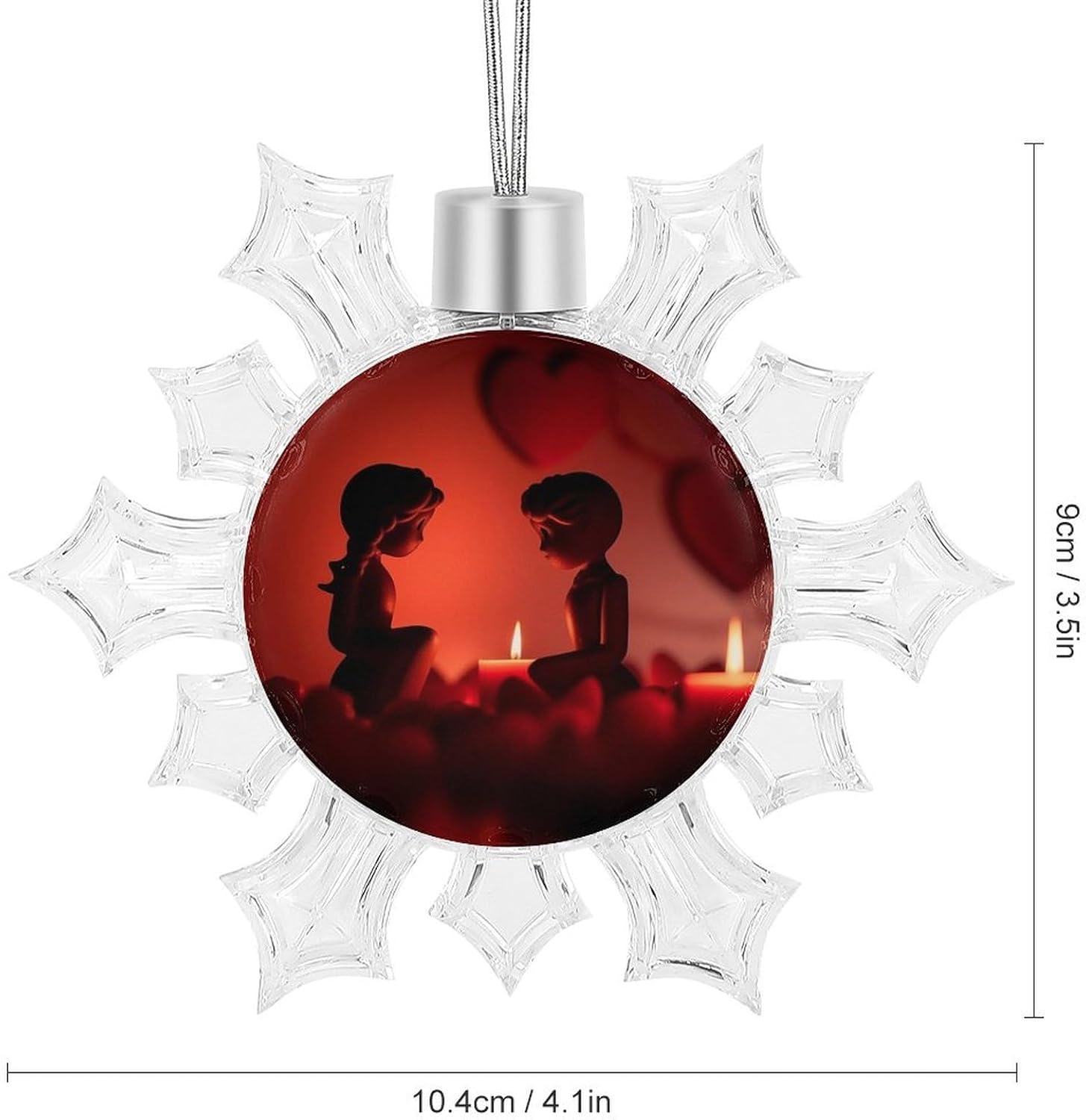 Cute Snowflake Christmas Pendant Hanging Ornament with Ropes