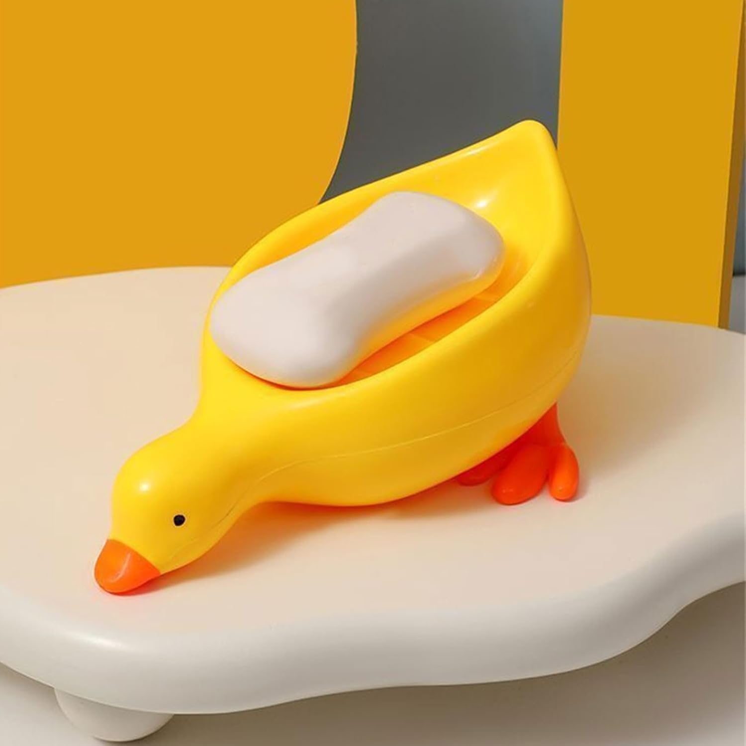 ZIRANU Decorative Duck Soap Dish for Bathroom