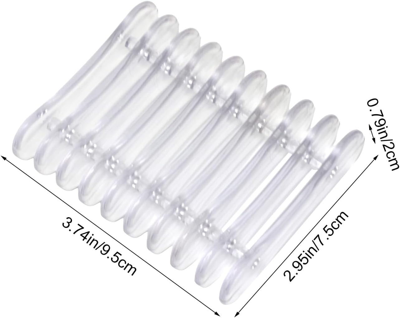Yueton 2 Pack Clear Plastic Soap Holder with Self Draining Design 1