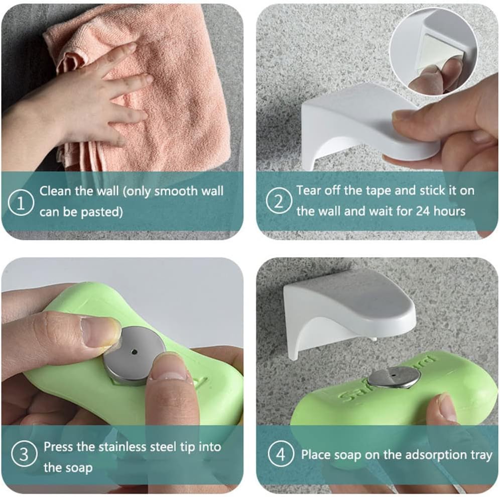 Nawwgy Magnetic Soap Holder Wall Mounted