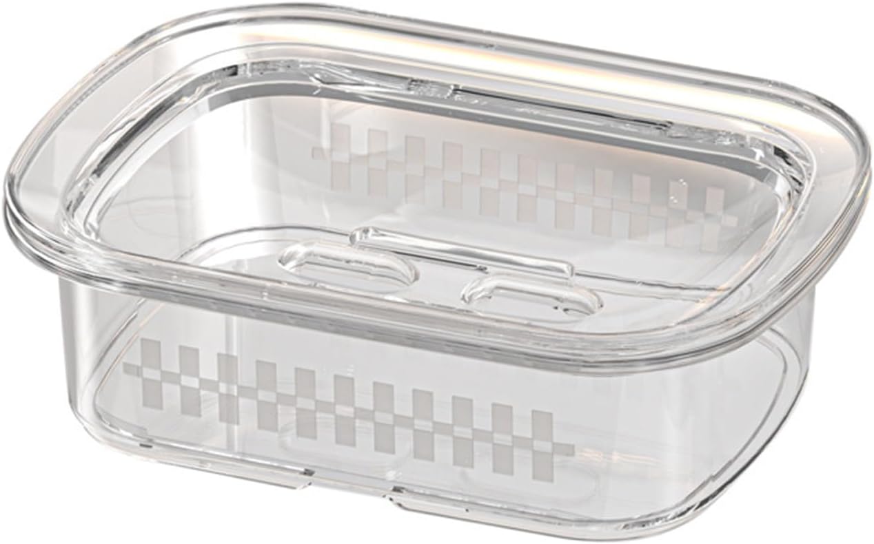 Portable Bathroom Soap Dish with Flip-Top and Drainage