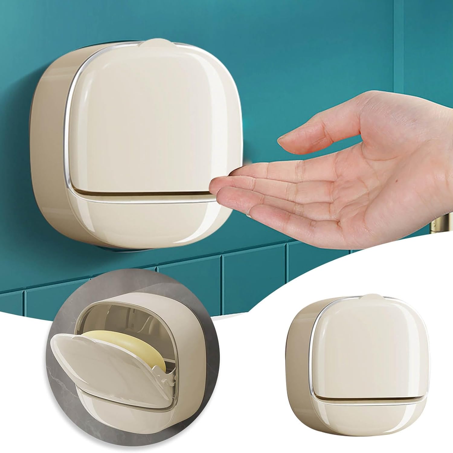 Yiwula Waterproof Soap Dish with Flip Lid