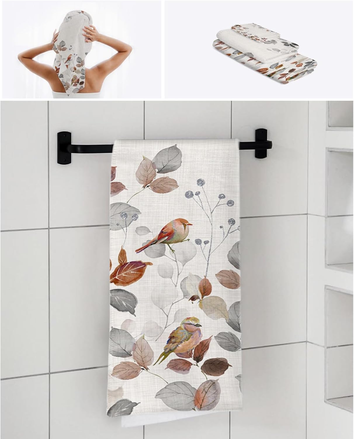 Smile Sunflower 3 Piece Bath Towel Set