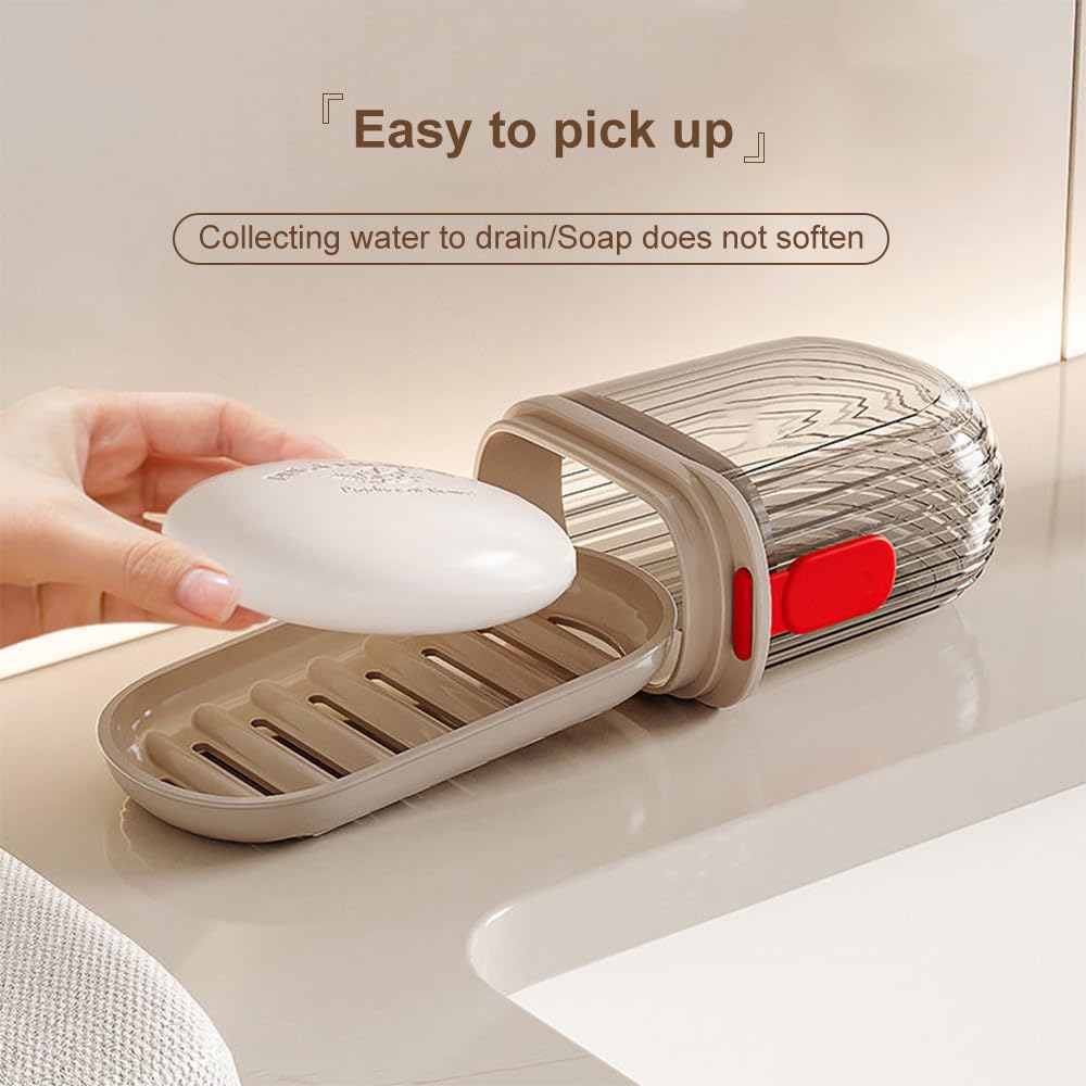 Seivble Travel Soap Holder with Leak Proof Lid 1
