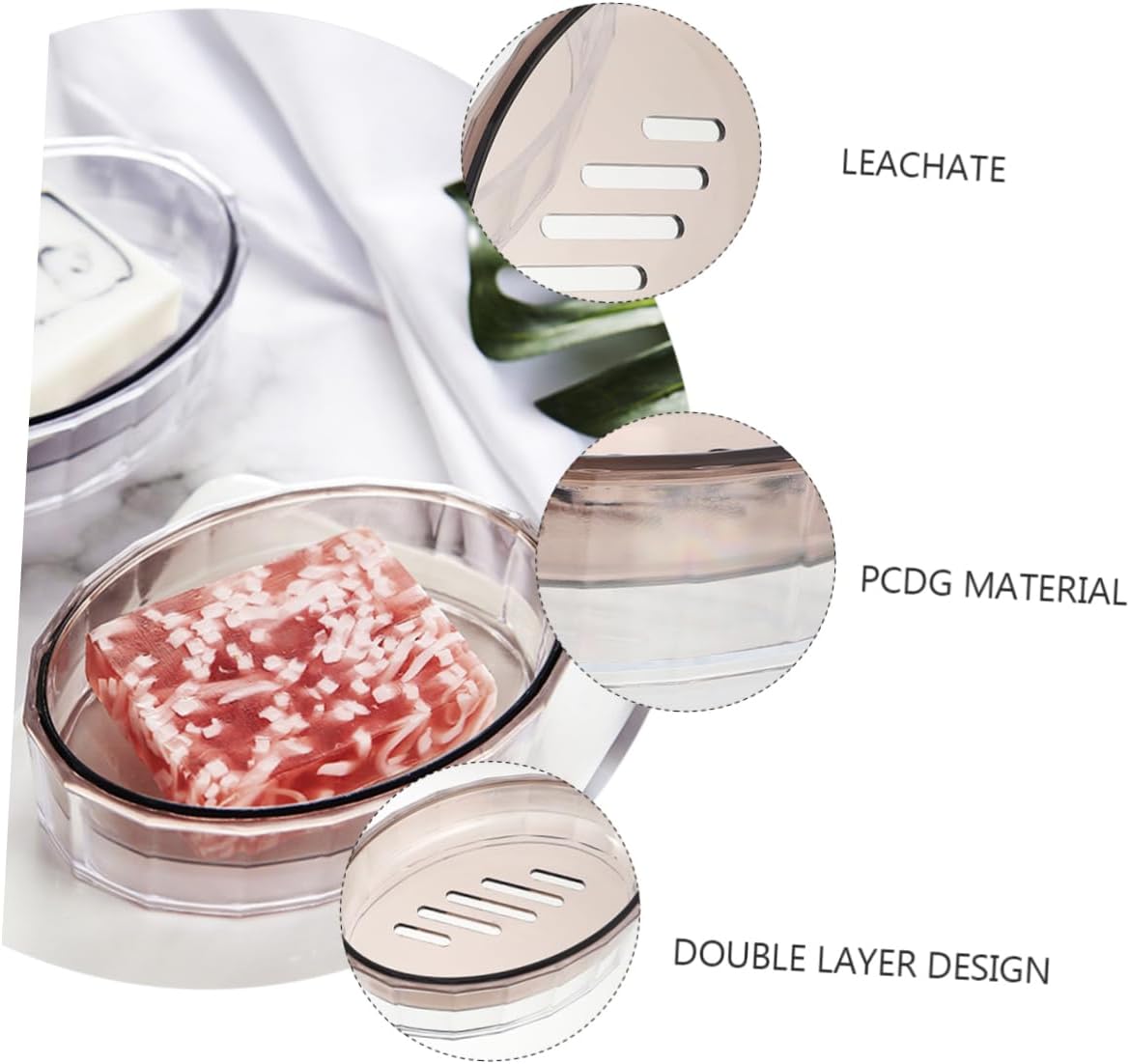 Mobestech 1Pc Creative Soap Draining Dish with Style for Bathroom Storage