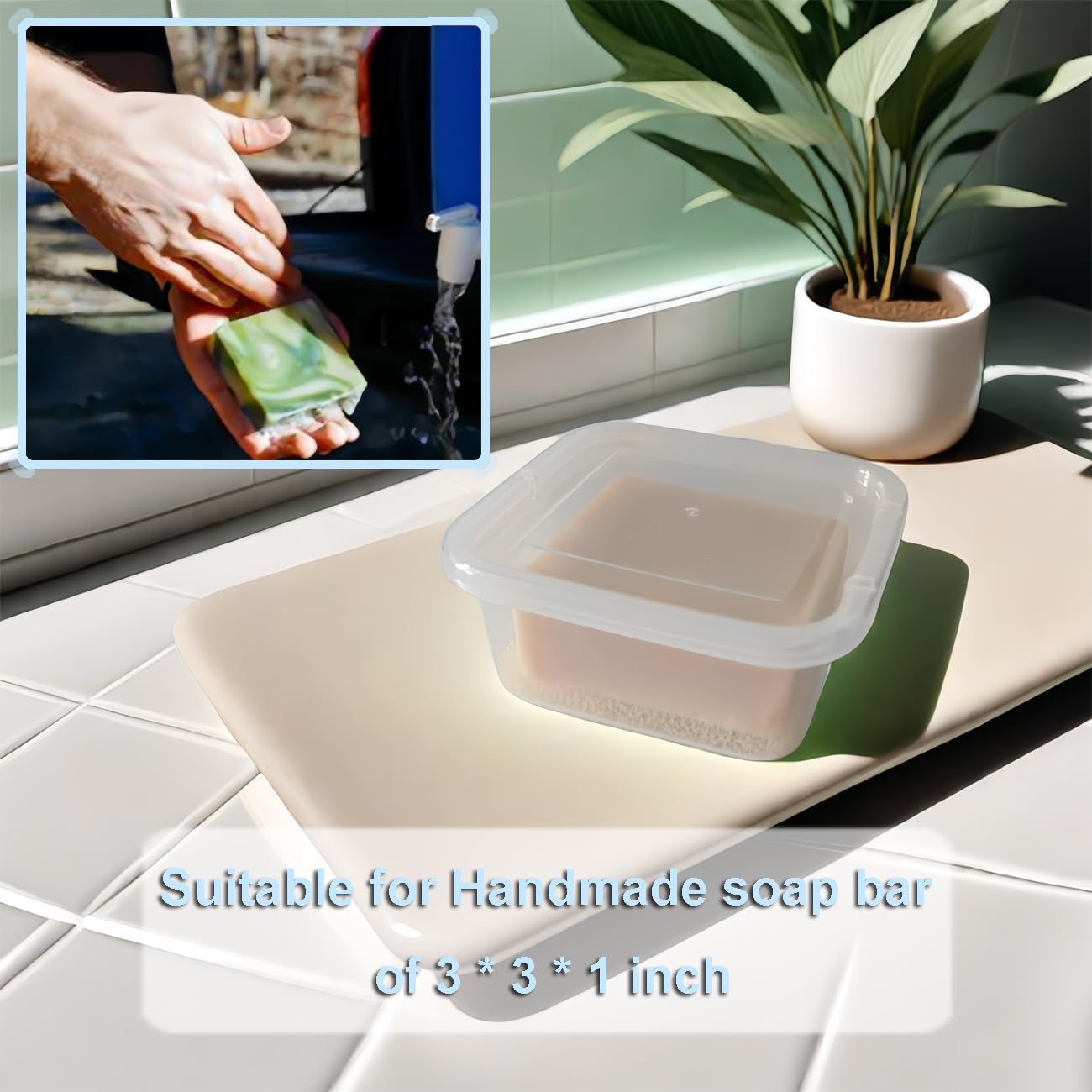 Vonpri Clear Square Soap Holder for Dr Squatch