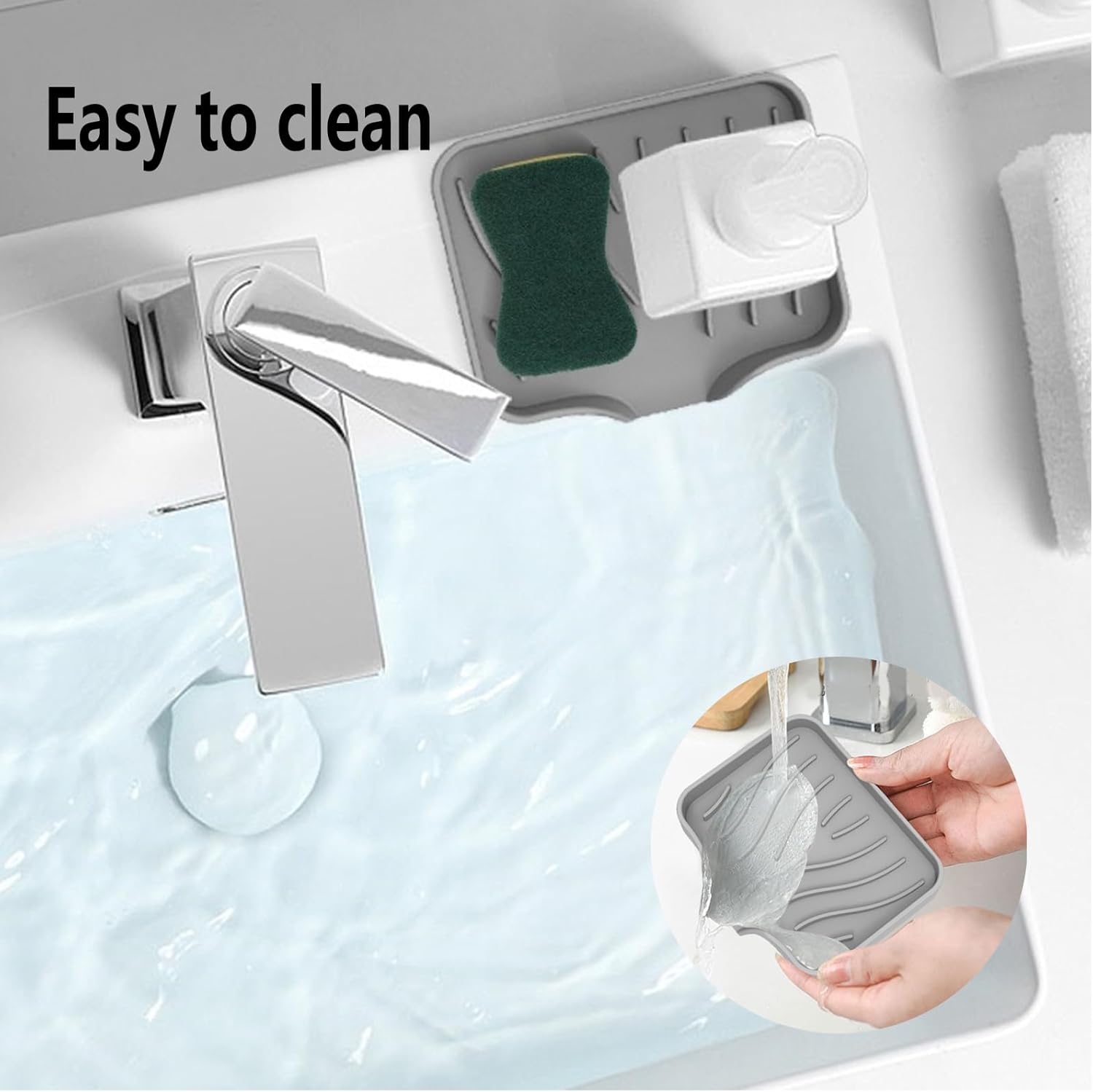 Silicone Soap Holder for Bathroom Kitchen and Tub