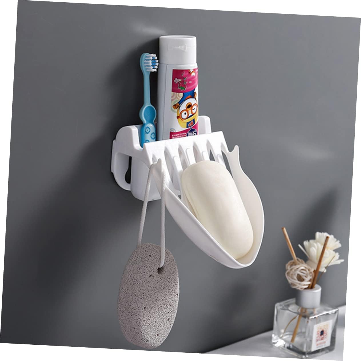 LIFKOME Punch Rack Wall-Mounted Soap Holder