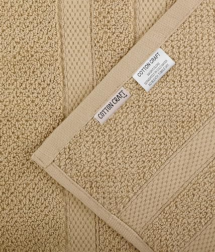 COTTON CRAFT Popcorn Towel Set - 10 Piece Luxury Bath Towels