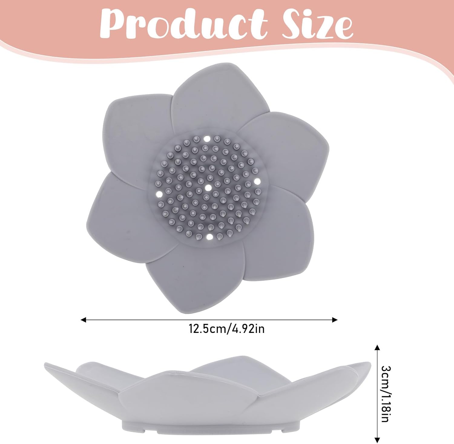 COMNICO 2Pc Silicone Lotus Soap Holder with Drain