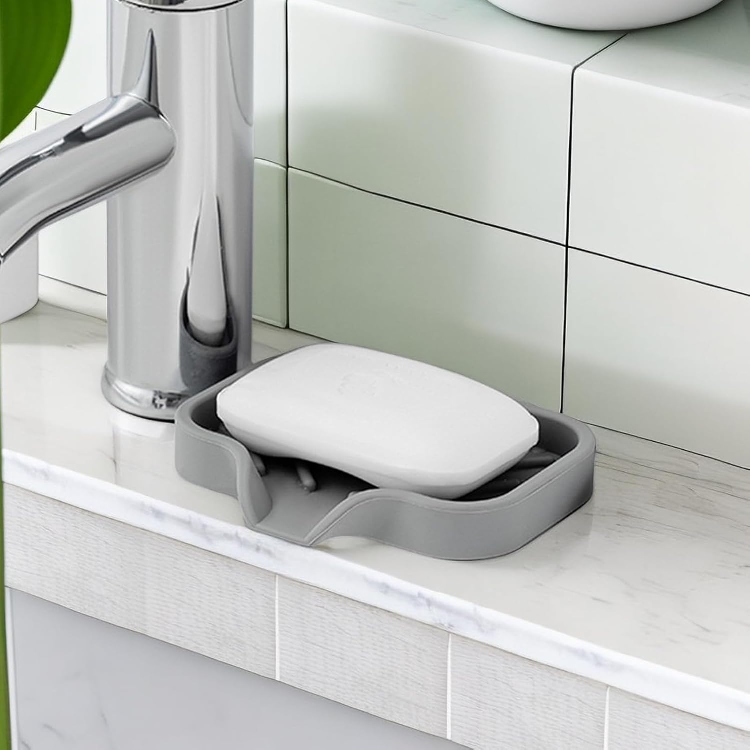 Lamphle Drain Mat Silicone Anti-Skid Sink Organizer