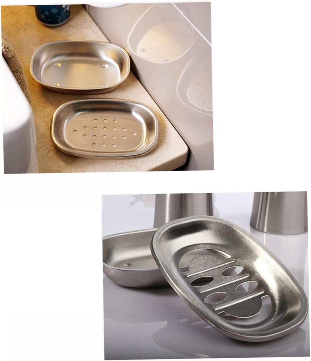 Ciieeo 2Pcs Double Layer Soap Dish for Shower and Kitchen