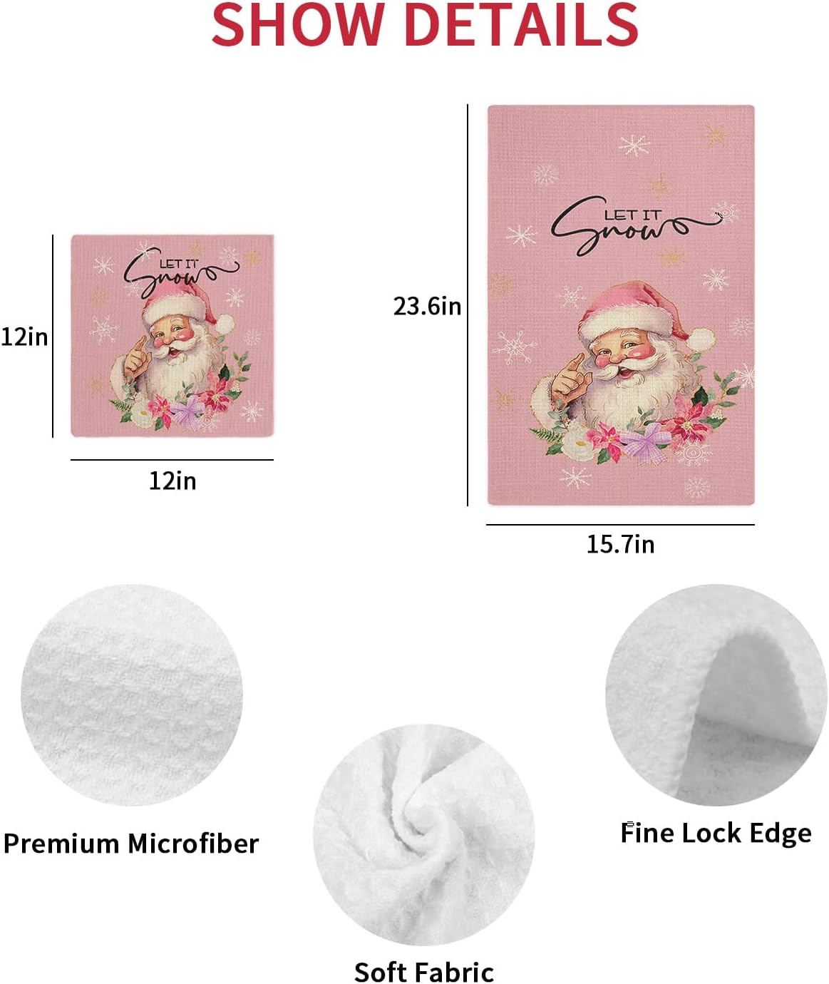 Falaniique Christmas Waffle Towel Set of 2