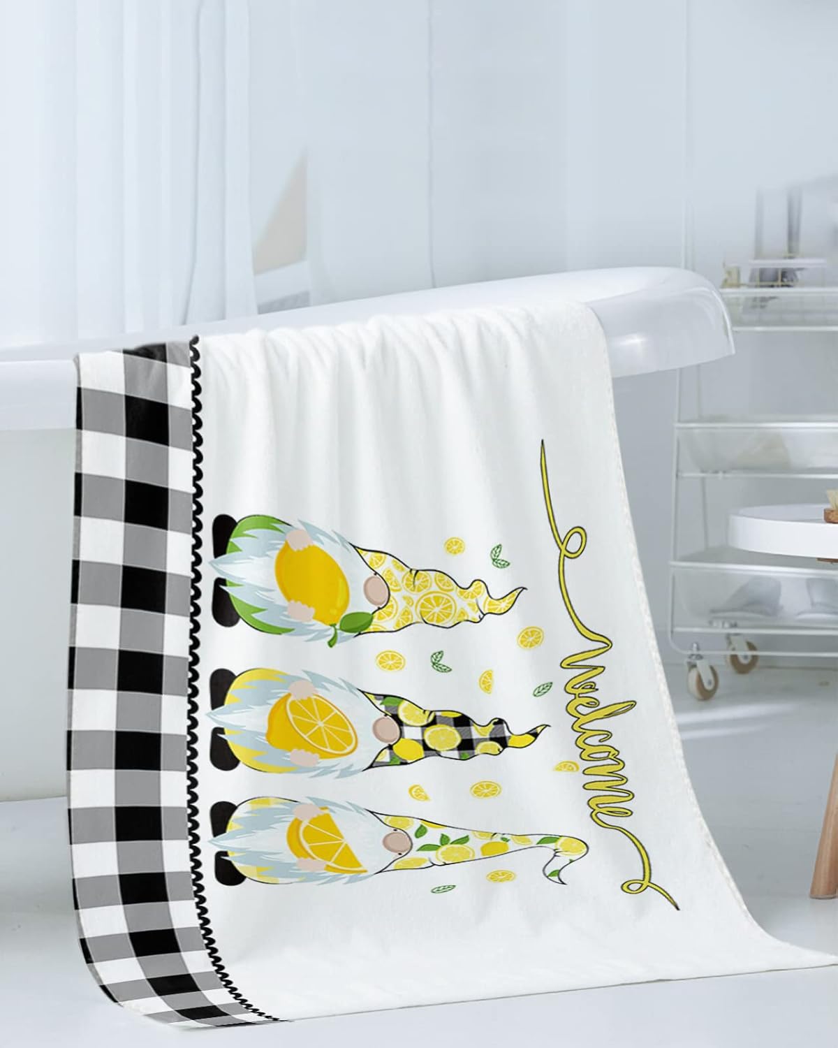 Shine-Home Summer Lemon Stripe Towel Set 3pcs