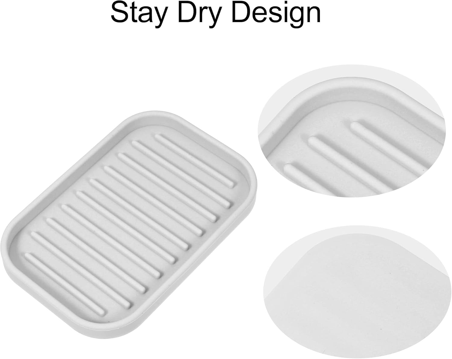 VOCOSTE Soap Dish - Self-Draining Durable 135x9cm