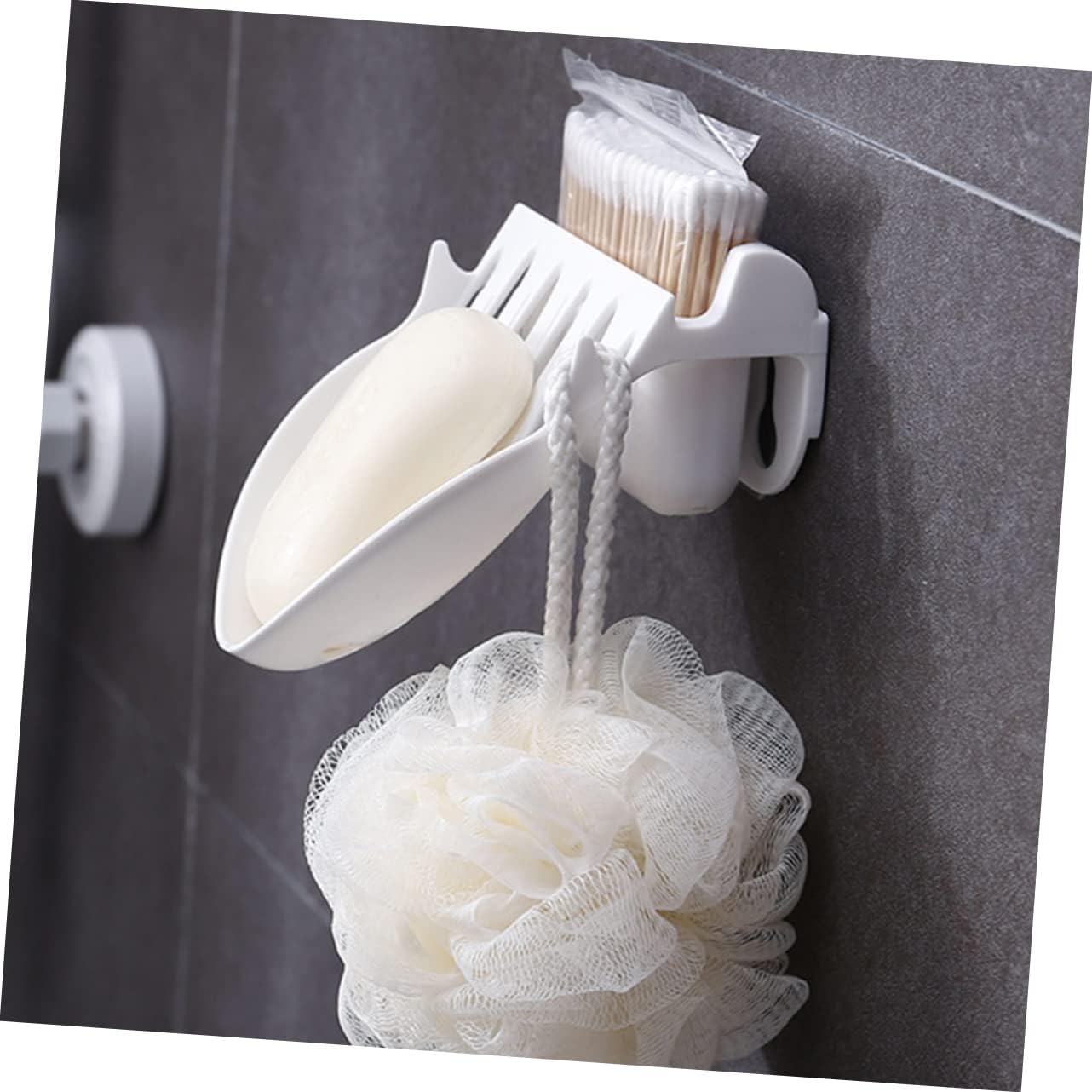 BUGUUYO Wall-Mounted Soap Holder with Drain