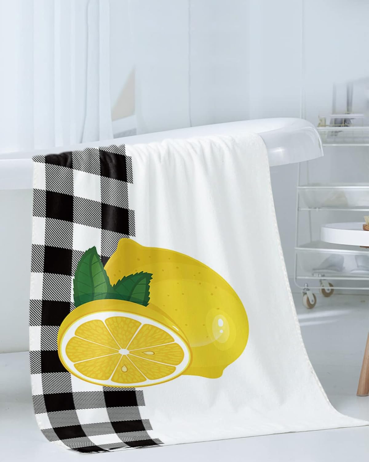 Shine-Home Retro Farm Buffalo Check Towel Set