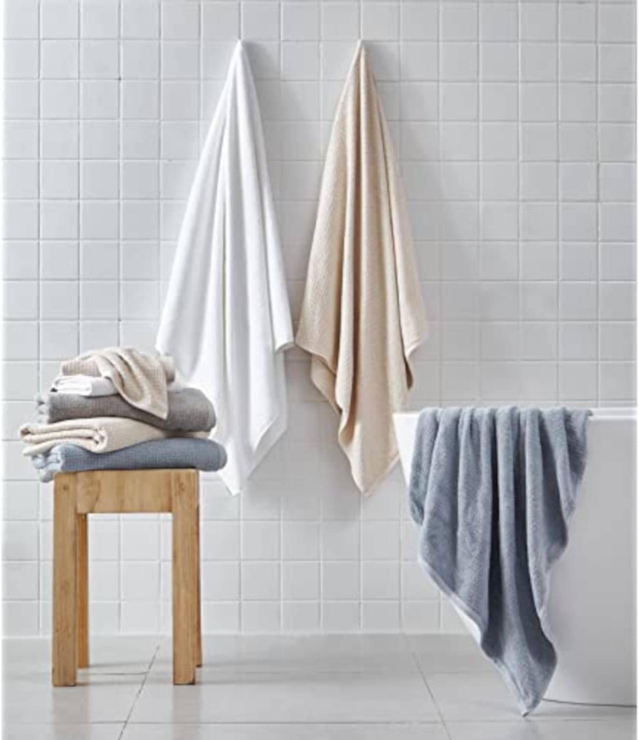 Nautica Bath Towels Set 8 Piece Oasis Beige 1