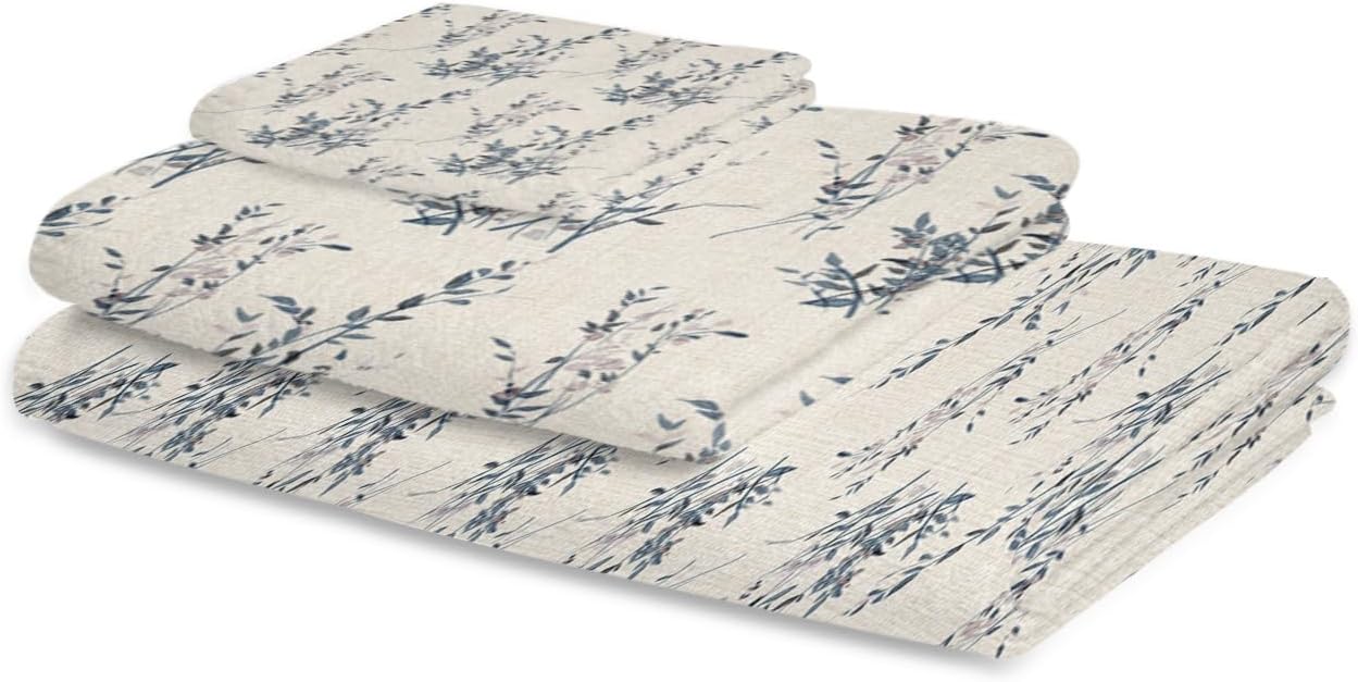 Smile Sunflower 3-Pack Bath Towels Set with Floral Design