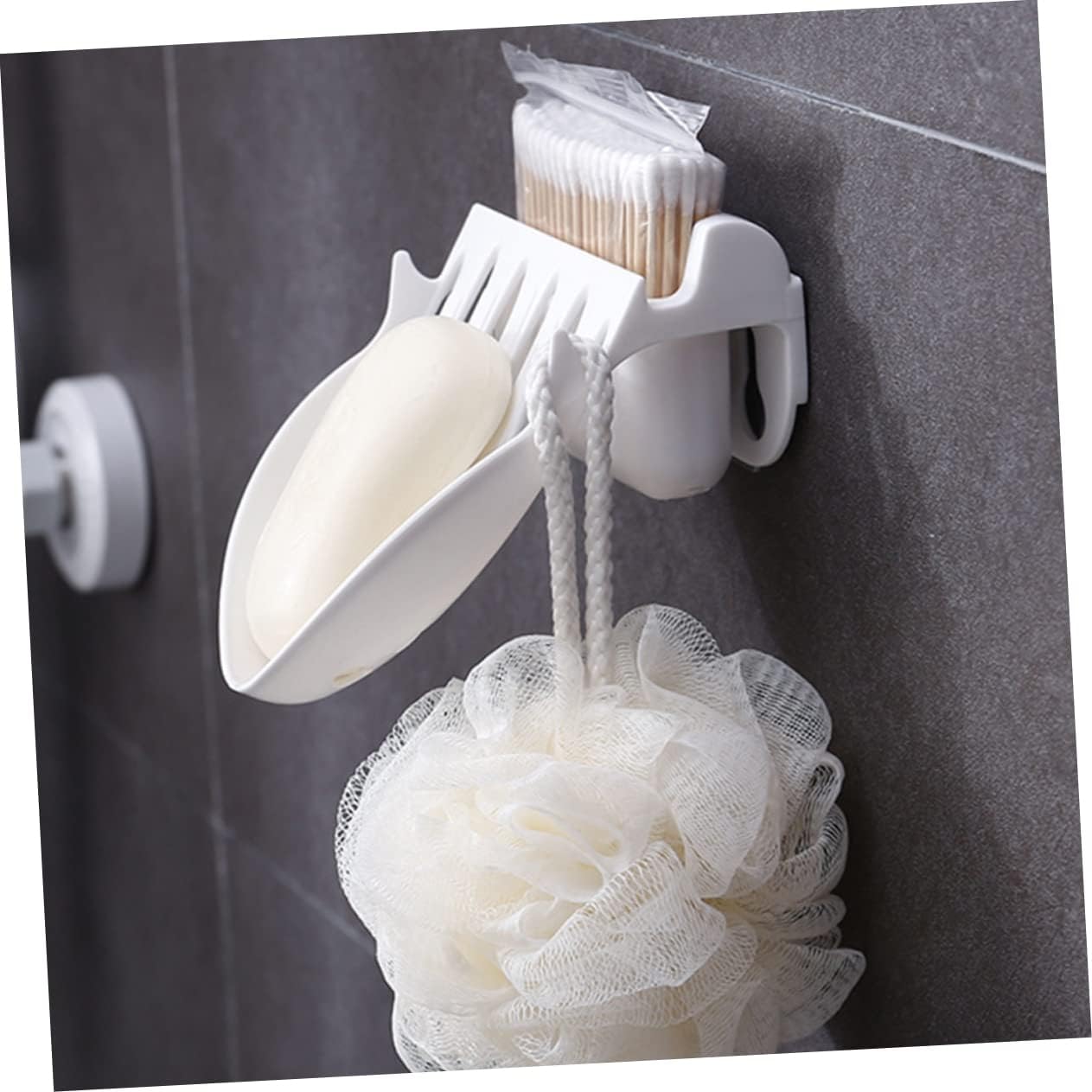 COOLHIYA Wall-Mounted Soap Dish Holder with Draining Holes